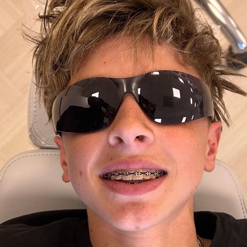 Braces with sunglasses at Dorminey Orthodontics in Elk Grove and Sacramento, CA